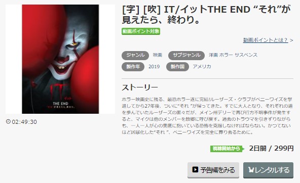 IT／イット THE END”それ”が見えたら、終わり。 無料動画