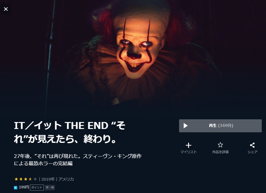 IT／イット THE END”それ”が見えたら、終わり。 無料動画