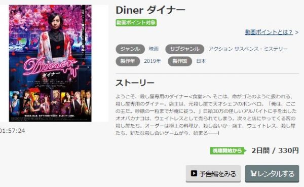 Diner ダイナー 無料動画