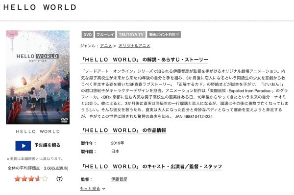 HELLO WORLD 無料動画